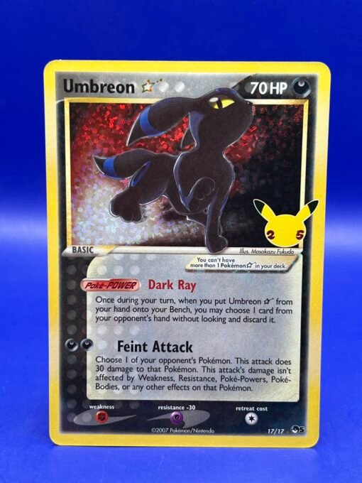 2007 Pokemon Celebrations 25th Classic Collection Umbreon 17/17 Gold Star NM - Image 2
