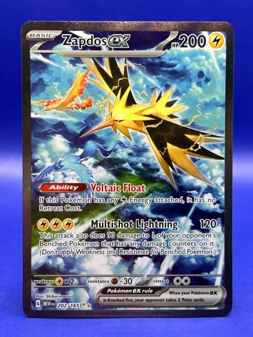 2023 Pokemon Scarlet & Violet 151 Zapdos ex 202/165 Holo SIR NM - Image 2