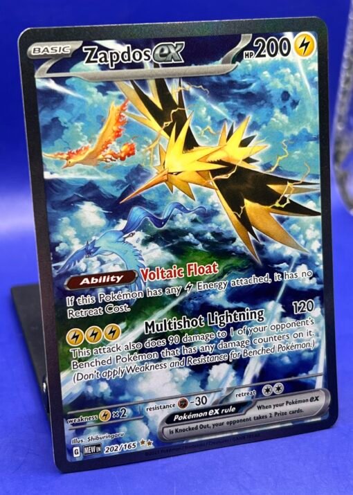 2023 Pokemon Scarlet & Violet 151 Zapdos ex 202/165 Holo SIR NM - Image 4