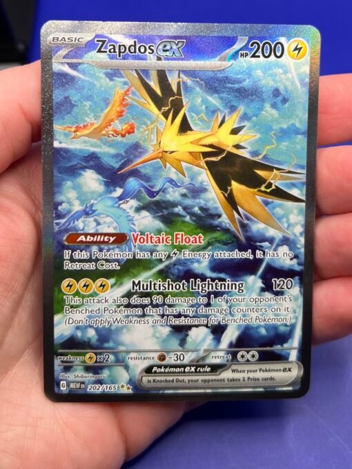 2023 Pokemon Scarlet & Violet 151 Zapdos ex 202/165 Holo SIR NM - Image 9