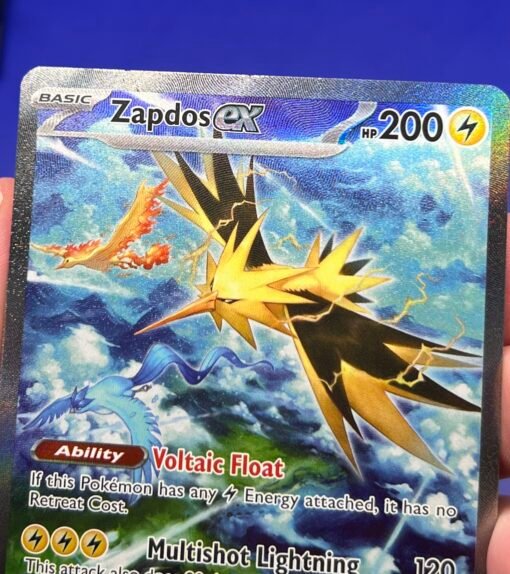 2023 Pokemon Scarlet & Violet 151 Zapdos ex 202/165 Holo SIR NM - Image 8