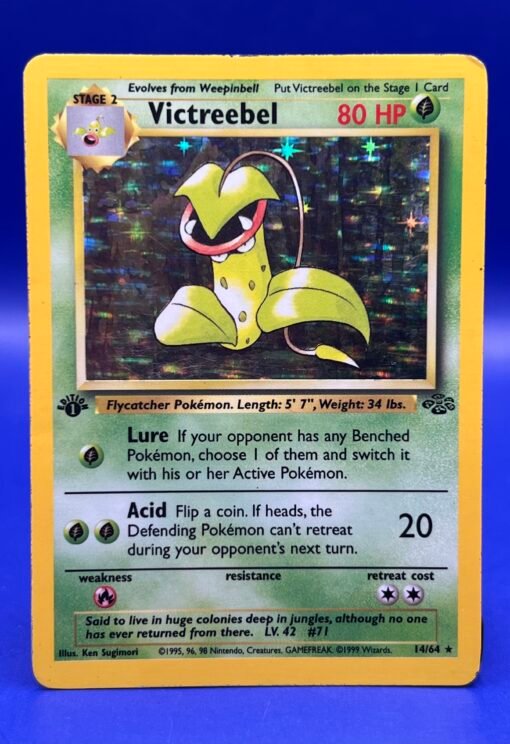 1999 Pokemon WOTC Jungle 1st Edition Victreebel 14/64 Holo Rare HP - Image 2