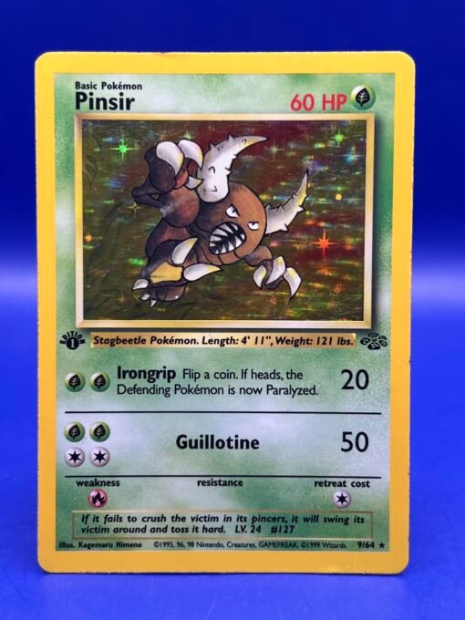 1999 Pokemon WOTC Jungle 1st Edition Pinsir 9/64 Holo Rare MP - Image 2