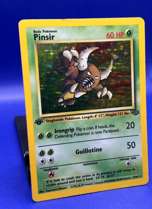 1999 Pokemon WOTC Jungle 1st Edition Pinsir 9/64 Holo Rare MP - Image 3