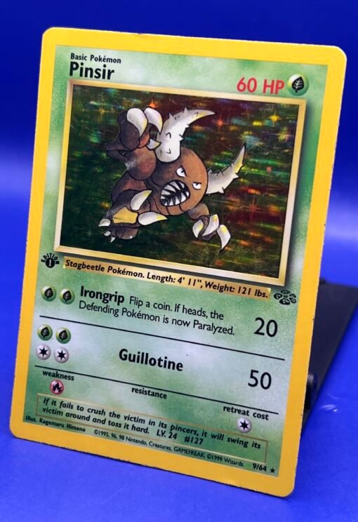 1999 Pokemon WOTC Jungle 1st Edition Pinsir 9/64 Holo Rare MP - Image 4