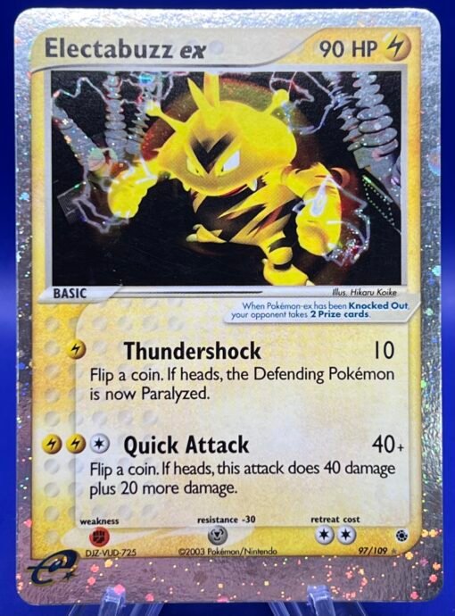 2003 Pokemon WOTC Ruby Sapphire Electabuzz ex 97/109 EX Holo Ultra Rare LP