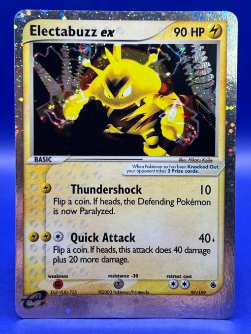 2003 Pokemon WOTC Ruby Sapphire Electabuzz ex 97/109 EX Holo Ultra Rare LP - Image 2