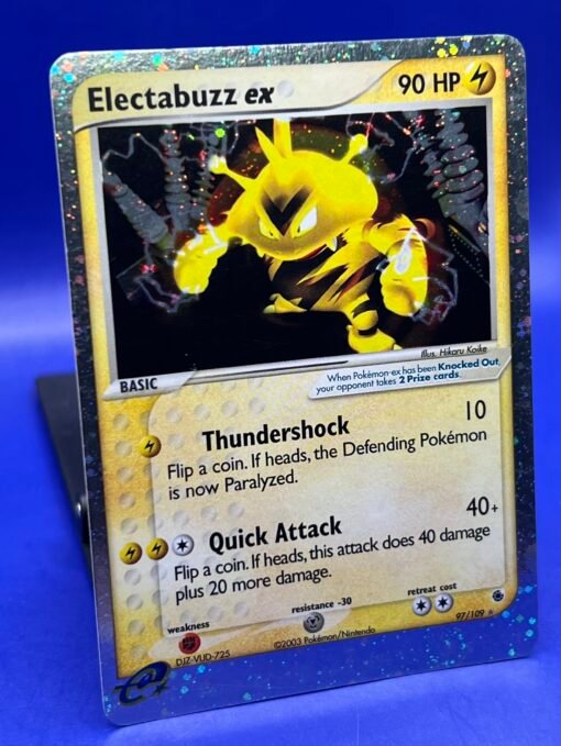 2003 Pokemon WOTC Ruby Sapphire Electabuzz ex 97/109 EX Holo Ultra Rare LP - Image 3