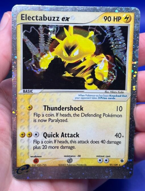 2003 Pokemon WOTC Ruby Sapphire Electabuzz ex 97/109 EX Holo Ultra Rare LP - Image 8