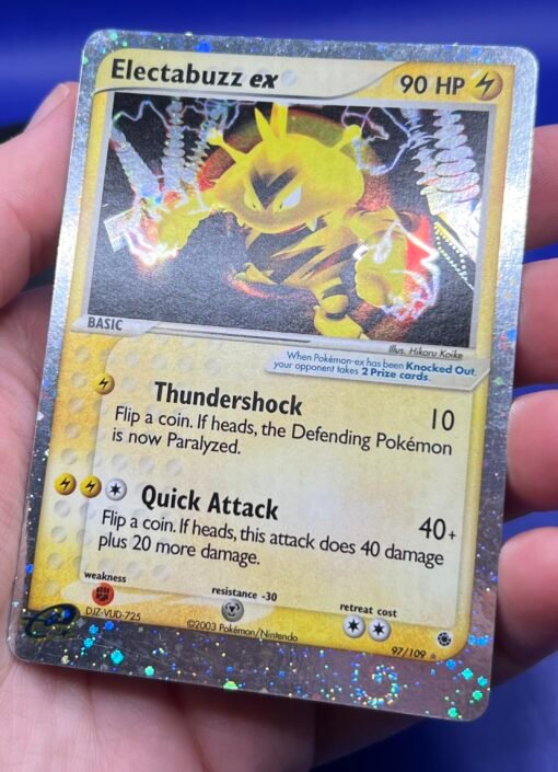 2003 Pokemon WOTC Ruby Sapphire Electabuzz ex 97/109 EX Holo Ultra Rare LP - Image 9