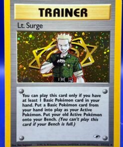 2000 Pokemon Gym Heroes Lt. Surge 17/132 Trainer Holo NM-