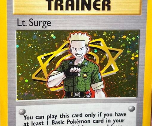 2000 Pokemon Gym Heroes Lt. Surge 17/132 Trainer Holo NM- - Image 10