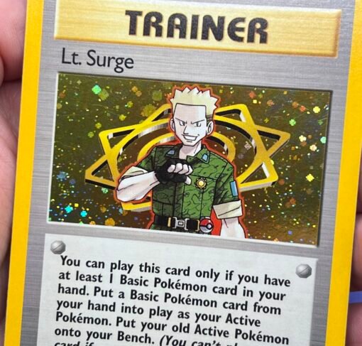 2000 Pokemon Gym Heroes Lt. Surge 17/132 Trainer Holo NM- - Image 11