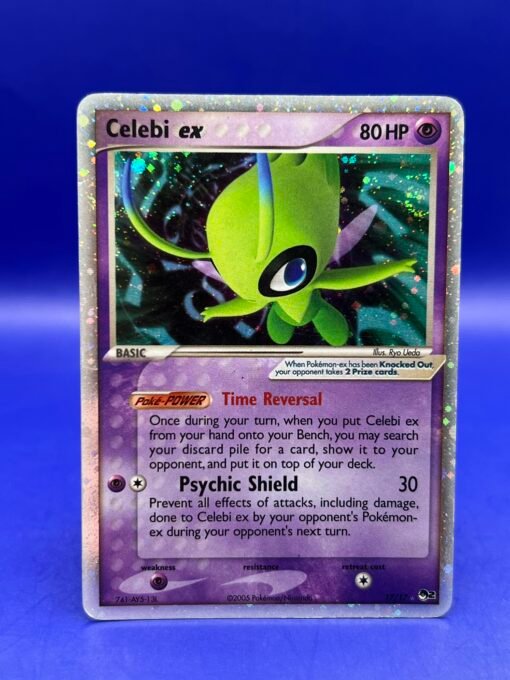 2005 Pokemon POP Series 2 #17 Celebi Ex Holo SWIRL DMG - HP - Image 2