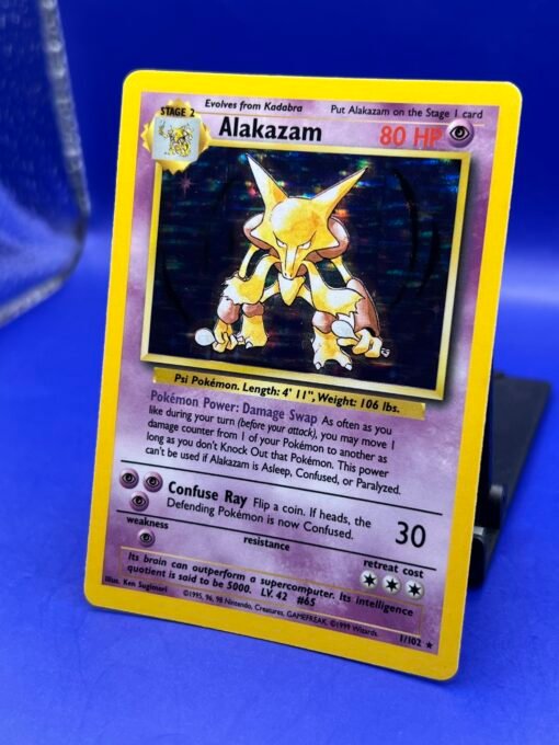1999 Pokemon Base Set Unlimited #1 Alakazam NM- - Image 6