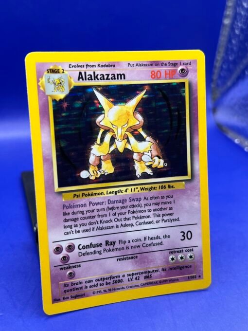 1999 Pokemon Base Set Unlimited #1 Alakazam NM- - Image 5
