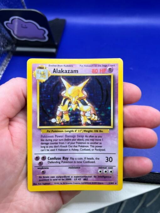 1999 Pokemon Base Set Unlimited #1 Alakazam NM- - Image 4