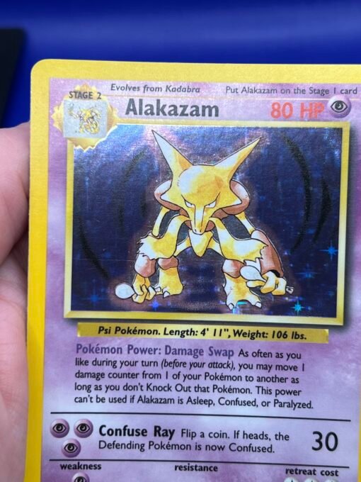 1999 Pokemon Base Set Unlimited #1 Alakazam NM- - Image 3