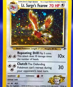 2000 Pokemon Gym Heroes Lt. Surge’s Fearow 7/132 Holo NM